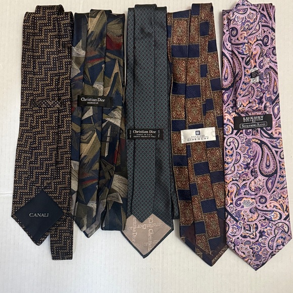 Designer Men's Elegant Tie Bundle, Dior, Stefano Ricci, Givenchy, Canali - Picture 1 of 8